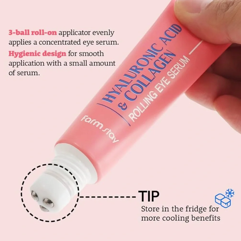 K-Beauty‎ Hyaluronic Acid & Collagen Rolling Eye Serum